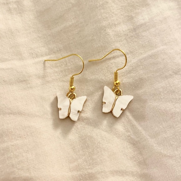 Accessories - ☼ white butterfly earrings